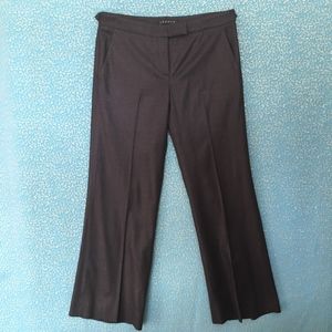 THEORY CHARCOAL GREY WOOL TROUSERS